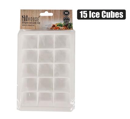 Ice cube tray 15 cube silicone 18x12x2cm