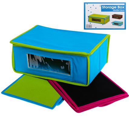 Storage box non-woven 30x20x12cm w/wndow