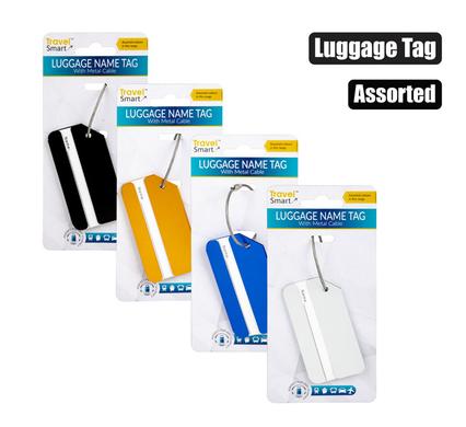 Travel luggage tag alu-clip asstd