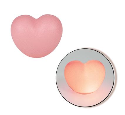 Orn light heart asstd 6.5x8cm b/o