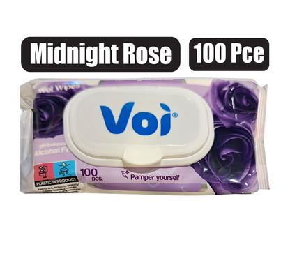 Voi wet-wipes 100pc midnight rose