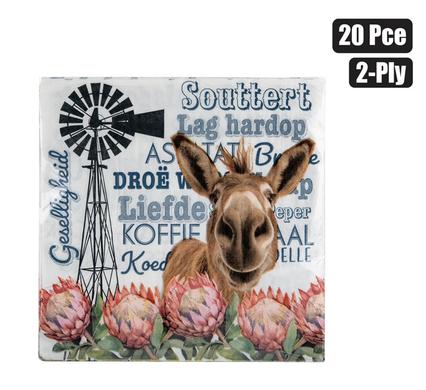 Serviettes 2ply 33cm 20pc afrikaans